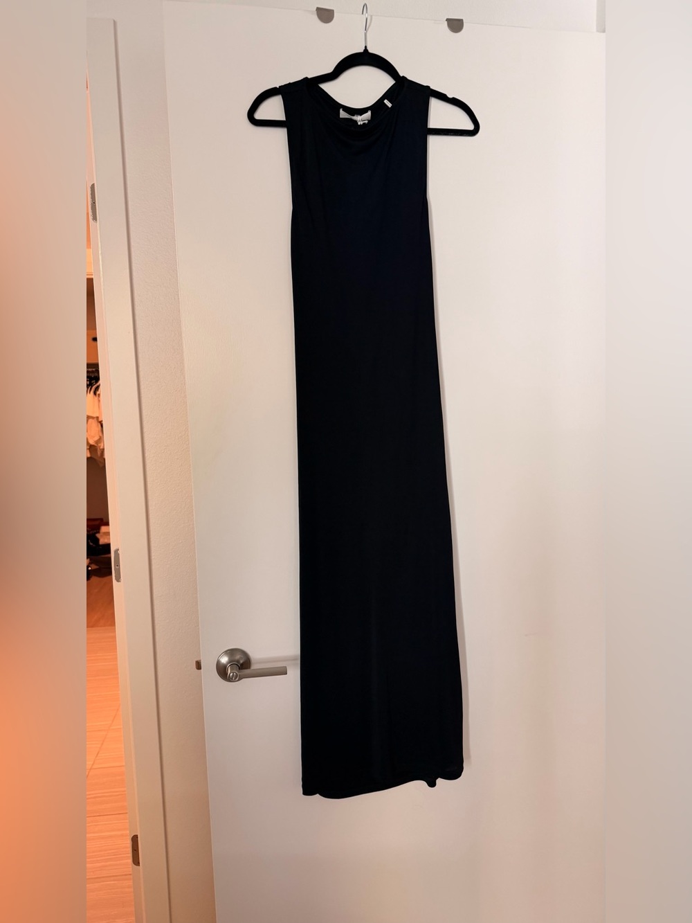 Frame Black Sleeveless Low BackMaxi Dress